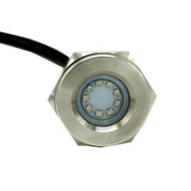 Apache J-LED Drain Series - RVS 316L loosplug onderwater LED verlichting - Super RGB - 12V - RVS 316L - IP68