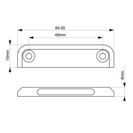 Apache J-LED - Langwerpige courtesy trap- & dekverlichting - 9-32 V DC - Gepolijst RVS 304 - IP67