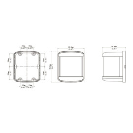 Masthead Light - Square Navigation Light Regular - 12V 1W - IP67 - visible 2NM - white - 78.9x66.5x58.8mm