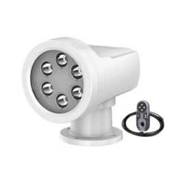 LED Zoeklicht Rond - Wit 5000K - 600 m straal - Draadloze afstandsbediening - Aluminium behuizing - 12/24V – IP65